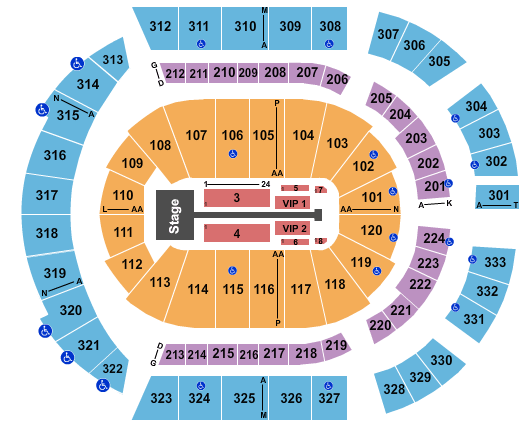 Bridgestone Arena Thomas Rhett Seating Chart